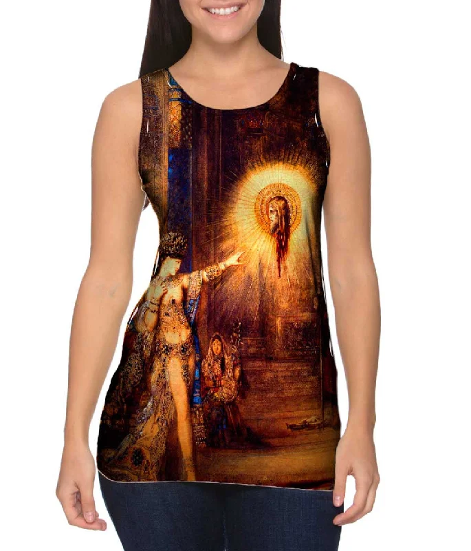 Scoop Neck Women's Linen Blend Tank Tops for SummerGustave Moreau - "The Apparition" (1876) Scoop Neck Women's Linen Blend Tank Tops for SummerGustave Moreau - "The Apparition" (1876)