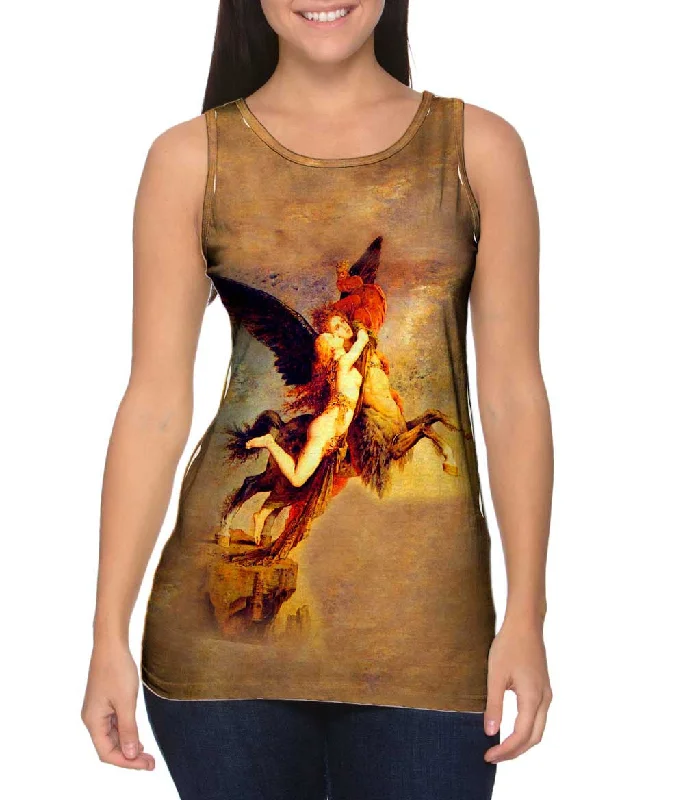 High - Neck Women's Silk Blend Tank Tops for a Luxurious FeelGustave Moreau - " The Chimera" (1856) High - Neck Women's Silk Blend Tank Tops for a Luxurious FeelGustave Moreau - " The Chimera" (1856)