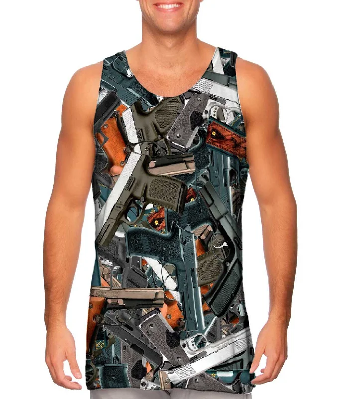 Square Neck Women's Organic Cotton Tank Tops in Earth TonesHand Gun Pride