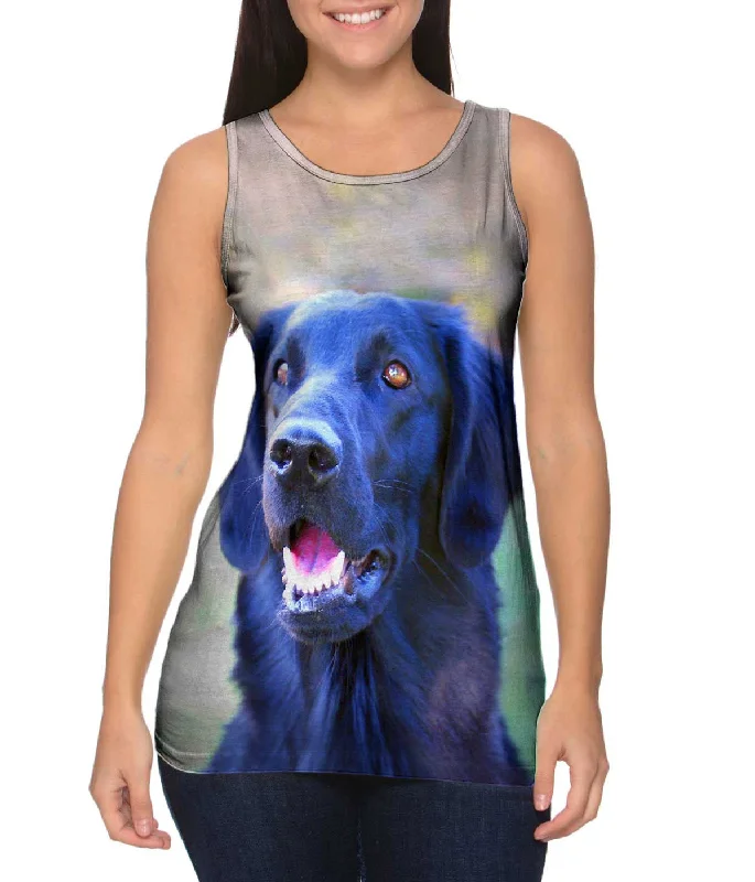 One - Shoulder Women's Rayon Blend Tank Tops for a Flowy LookHappy Black Lab