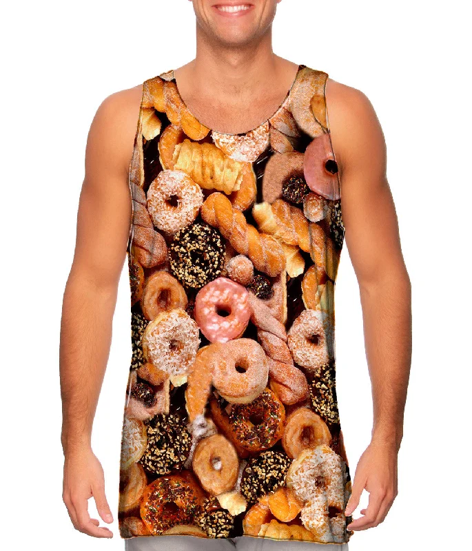 V - Neck Women's Moisture - Wicking Tank Tops for RunningHappy Donuts