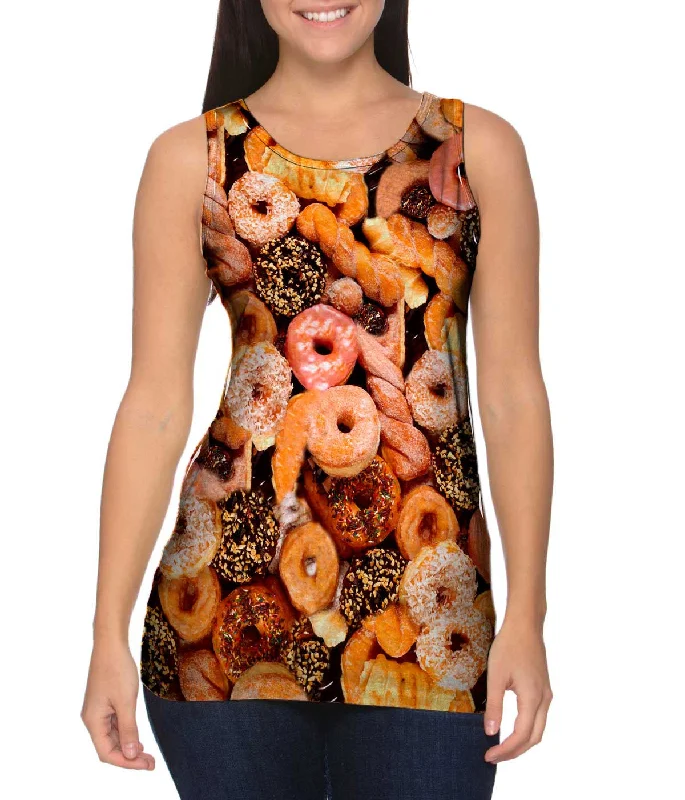 Women's Sleeveless Ribbed Tank Tops for a Trendy LookHappy Donuts