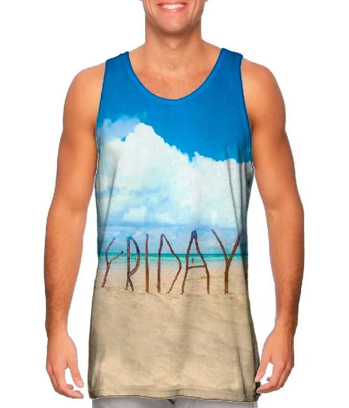 Square Neck Women's Organic Cotton Tank Tops in Earth TonesHappy Friday Beach