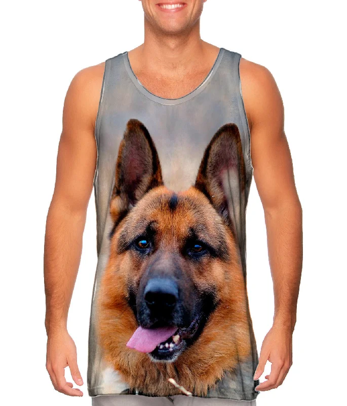 Women's Spaghetti Strap Tank Tops with Geometric PatternsHappy German Shepard