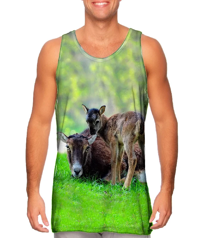 Plus Size Women's Side - Slit Tank Tops in Metallic ShadesHappy Goat Family