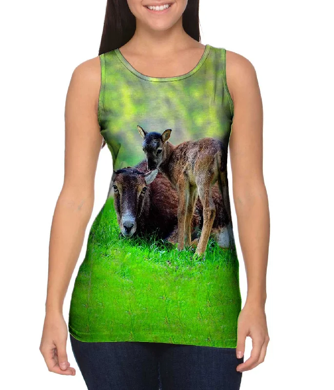 Halter Neck Women's Modal Blend Tank Tops for ComfortHappy Goat Family