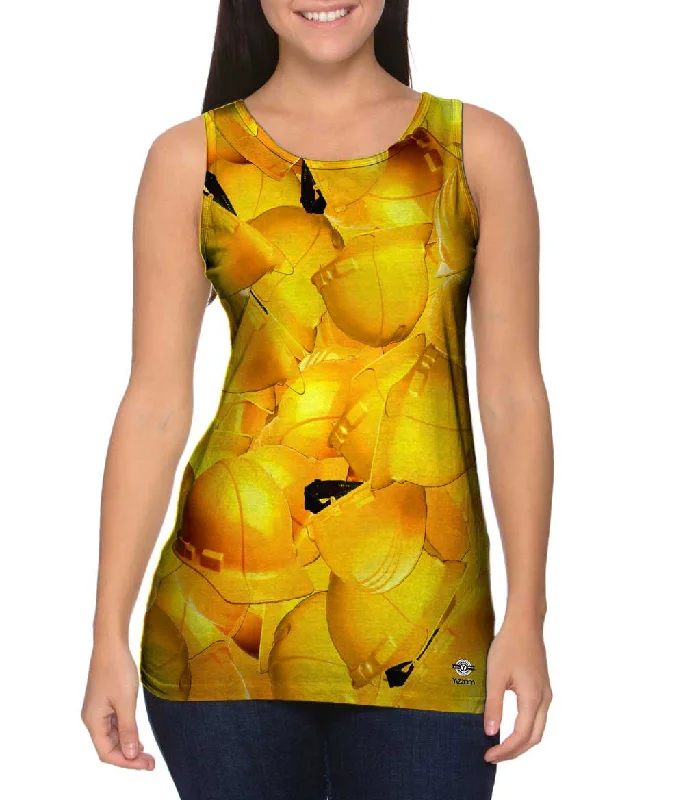 Plus Size Women's Embroidered Tank Tops in Boho StylesHard Hat Construction Tools Of The Trade Plus Size Women's Embroidered Tank Tops in Boho StylesHard Hat Construction Tools Of The Trade