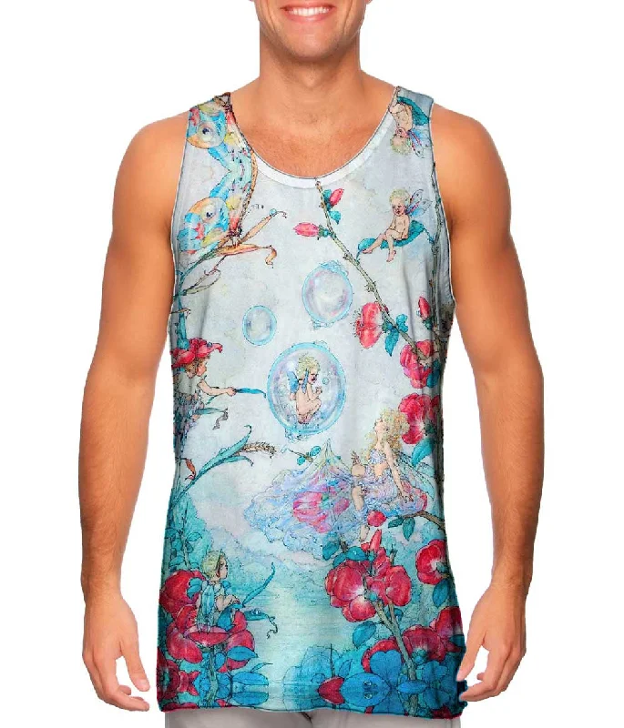 High - Neck Women's Silk Blend Tank Tops for a Luxurious FeelHarold Gaze - "Fairies And Bubbles" High - Neck Women's Silk Blend Tank Tops for a Luxurious FeelHarold Gaze - "Fairies And Bubbles"