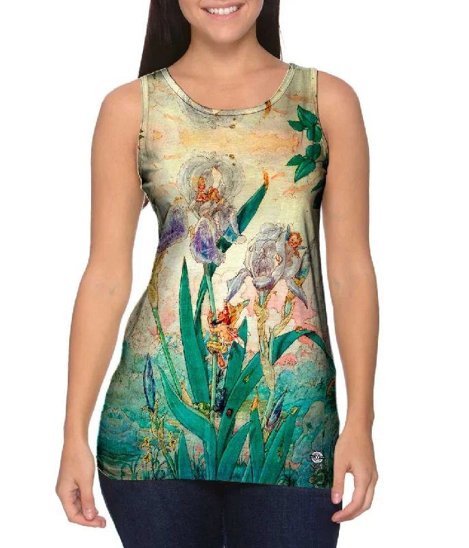 Plus Size Women's Criss - Cross Back Tank Tops in Neon ColorsHarold Gaze - "Iris" (1923) Plus Size Women's Criss - Cross Back Tank Tops in Neon ColorsHarold Gaze - "Iris" (1923)
