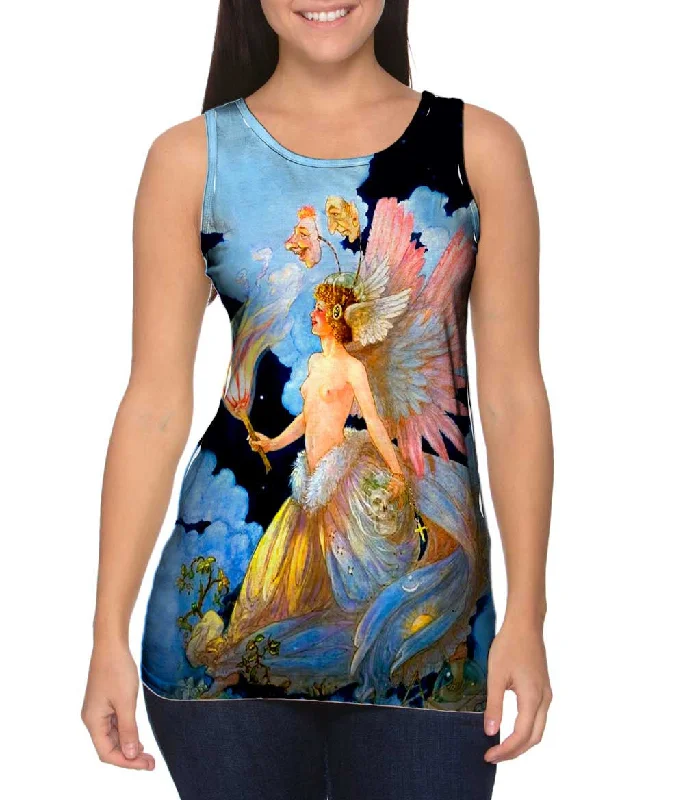 Square Neck Women's Organic Cotton Tank Tops in Earth TonesHarold Gaze - "The Torch Of Truth " (1919) Square Neck Women's Organic Cotton Tank Tops in Earth TonesHarold Gaze - "The Torch Of Truth " (1919)