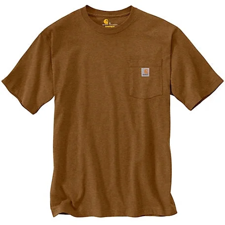 Embroidered Women T Shirt with Intricate DetailsK87 - Loose Fit Heavyweight Pocket Tee, Oiled Walnut Heather Embroidered Women T Shirt with Intricate DetailsK87 - Loose Fit Heavyweight Pocket Tee, Oiled Walnut Heather