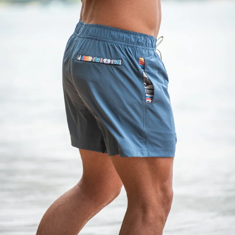 Elastic Waist Women Shorts for Easy Wear and ComfortNomad 3.0 Short (Hybrid) - Slate Blue 5" & 7" Elastic Waist Women Shorts for Easy Wear and ComfortNomad 3.0 Short (Hybrid) - Slate Blue 5" & 7"