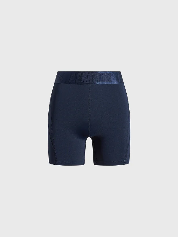 Patterned Geometric Women Shorts for a Modern AppealPE NATION X BARRY'S DARK NAVY BIKER SHORT Patterned Geometric Women Shorts for a Modern AppealPE NATION X BARRY'S DARK NAVY BIKER SHORT