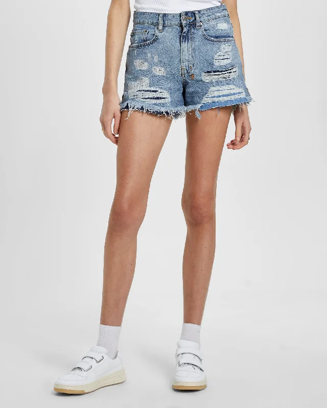 Embroidered Women Shorts with Intricate DesignsRISE N HI MISFIT TRASHED