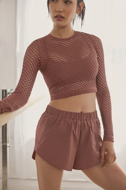 Solid Color Women Shorts in Bright Hues for a Bold StatementPlaymaker Dolphin Short - Chestnut Solid Color Women Shorts in Bright Hues for a Bold StatementPlaymaker Dolphin Short - Chestnut